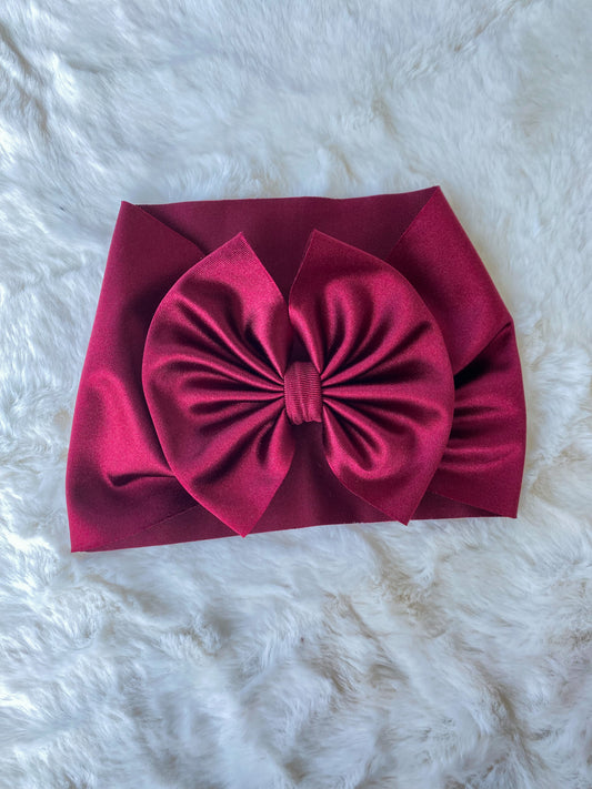 Burgundy satin wrap