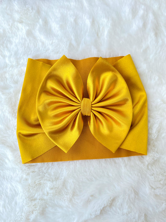 Mustard satin wrap