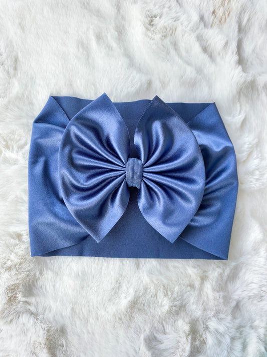 Denim satin wrap