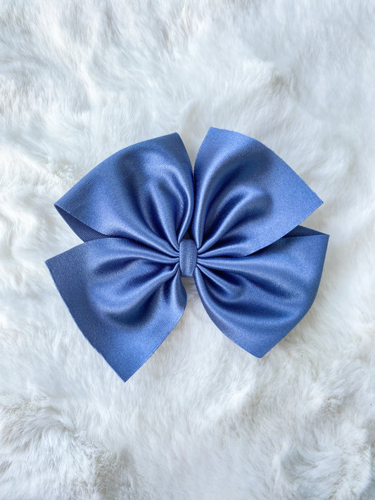 Denim satin pinwheel Clip