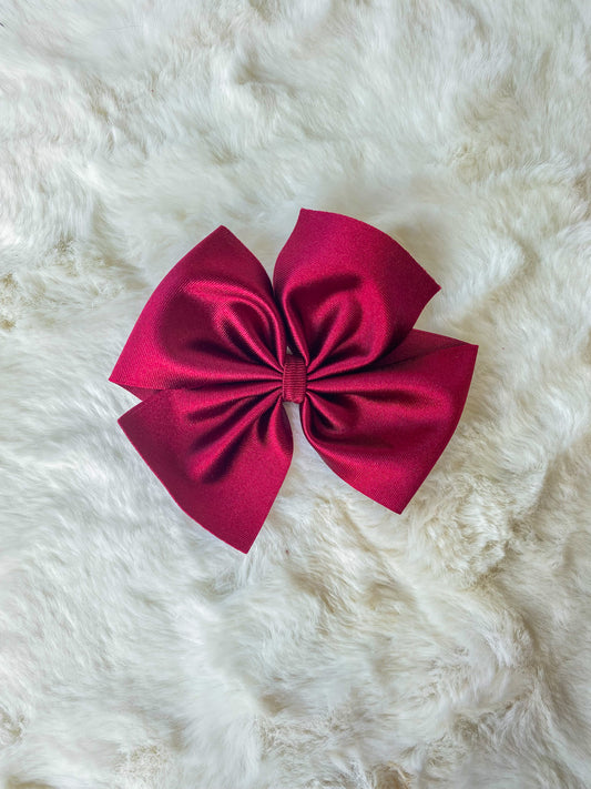 Burgundy satin pinwheel clip